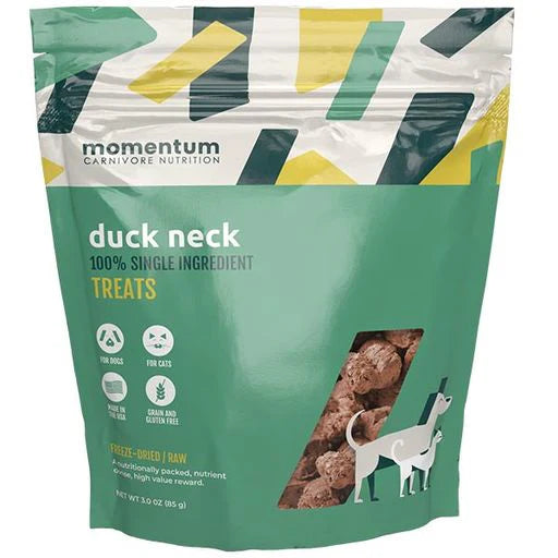 Duck Neck treats are made from high-quality duck that is free of artificial flavors, preservatives, additives, hormones, and antibiotics. Treats are packed with protein that supports muscle development and contain essential vitamins and minerals that promote energy, immune function, and overall vitality.
