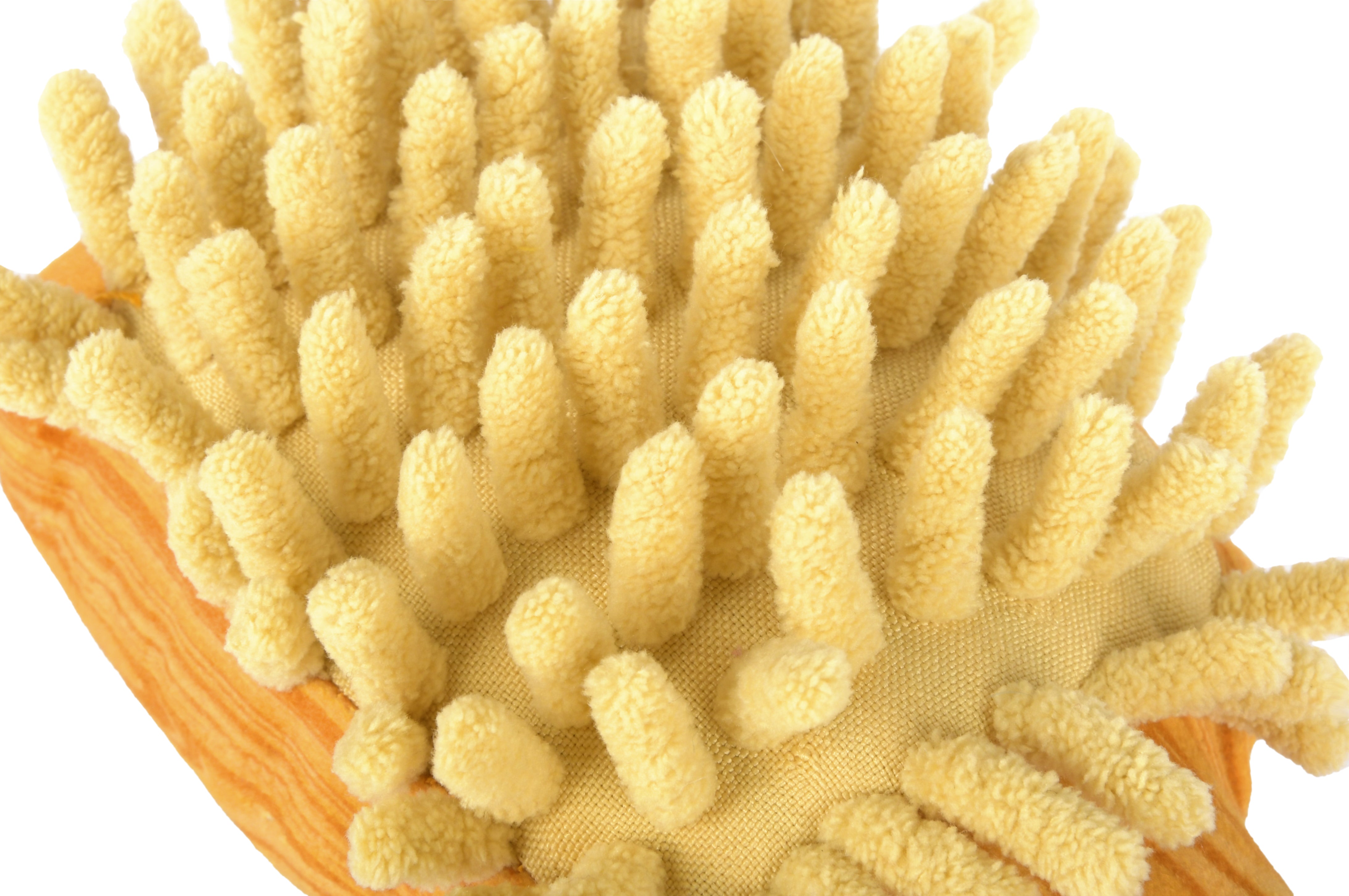 P.L.A.Y. plush dog toys are certified non-toxic, made with durable double-layered fabrics that feature reinforced stitching for extra durability, and are filled with PlanetFill® filler made from 100% post-consumer certified-safe recycled plastic bottles.