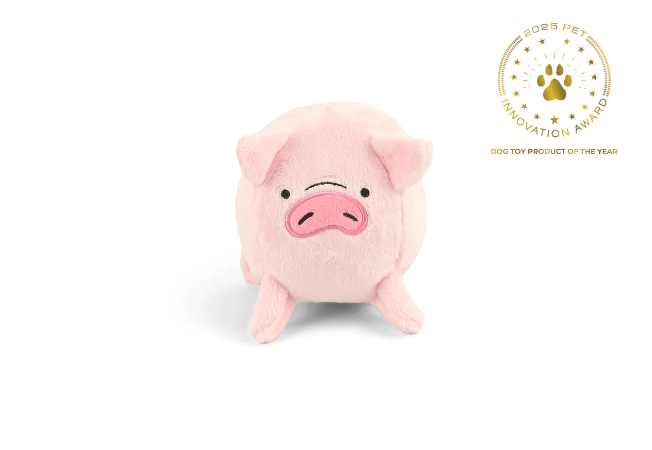 Barnyard Buddies plush pig dog toy. 2025 Dog Toy Product of the Year.