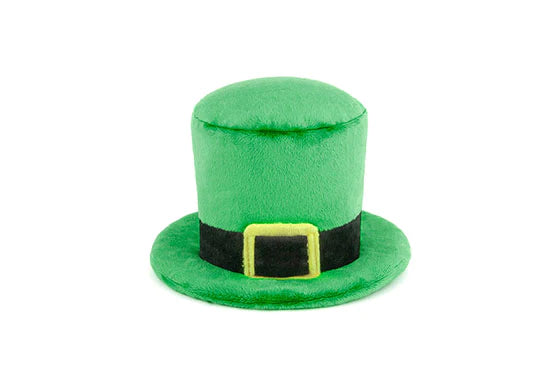 Celebrate St. Patrick's Day in style with this whimsical Leprechaun Hat from P.L.A.Y. Toy makes crinkle and squeak noises for hours of interactive fun! Turn your dog's toy into a wearable hat by securing a strap to the built-in loops. Now it's time for an adorable photo-op with your dog!