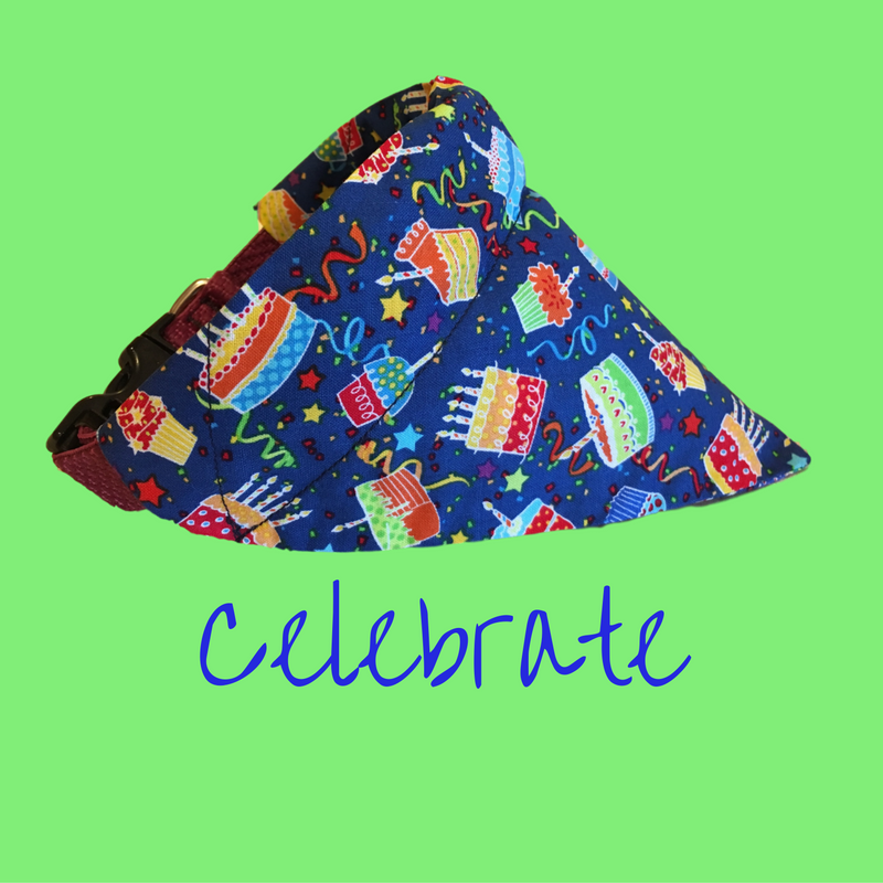 Adorable bandana that slides on to your dog's collar.