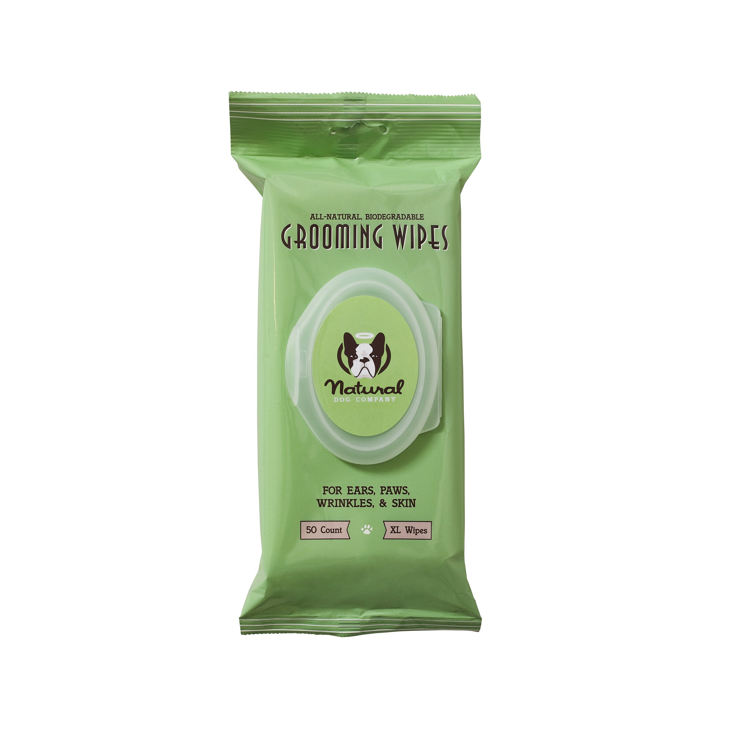 Grooming Wipes are a convenient way to clean and refresh your dog on those in-between-bath days. Did your dog have an especially fun time outside? Wipe away dirt and grime from paws, skin, fur, ears, and bums. The extra-large wipes are the perfect way to keep Scout fresh and fly.