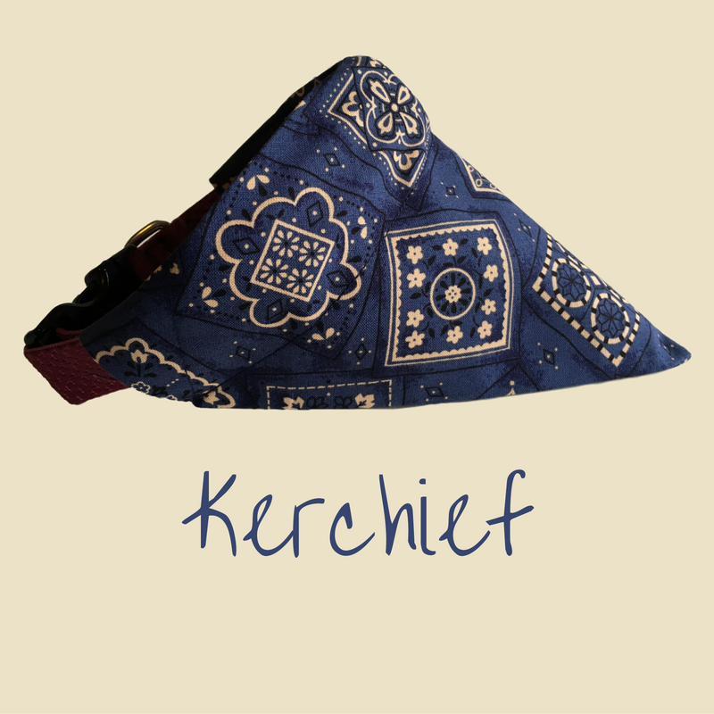 Adorable bandana that slides on to your dog's collar.