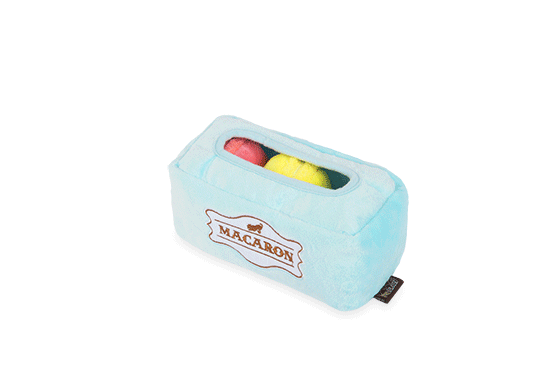 P.L.A.Y. plush dog toys are certified non-toxic, made with durable double-layered fabrics that feature reinforced stitching for extra durability, and are filled with PlanetFill® filler made from 100% post-consumer certified-safe recycled plastic bottles.