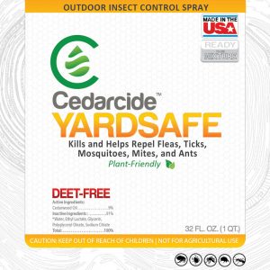 Cedarcide Yardsafe is a safe and effective way to keep your yard free of unwanted pests.