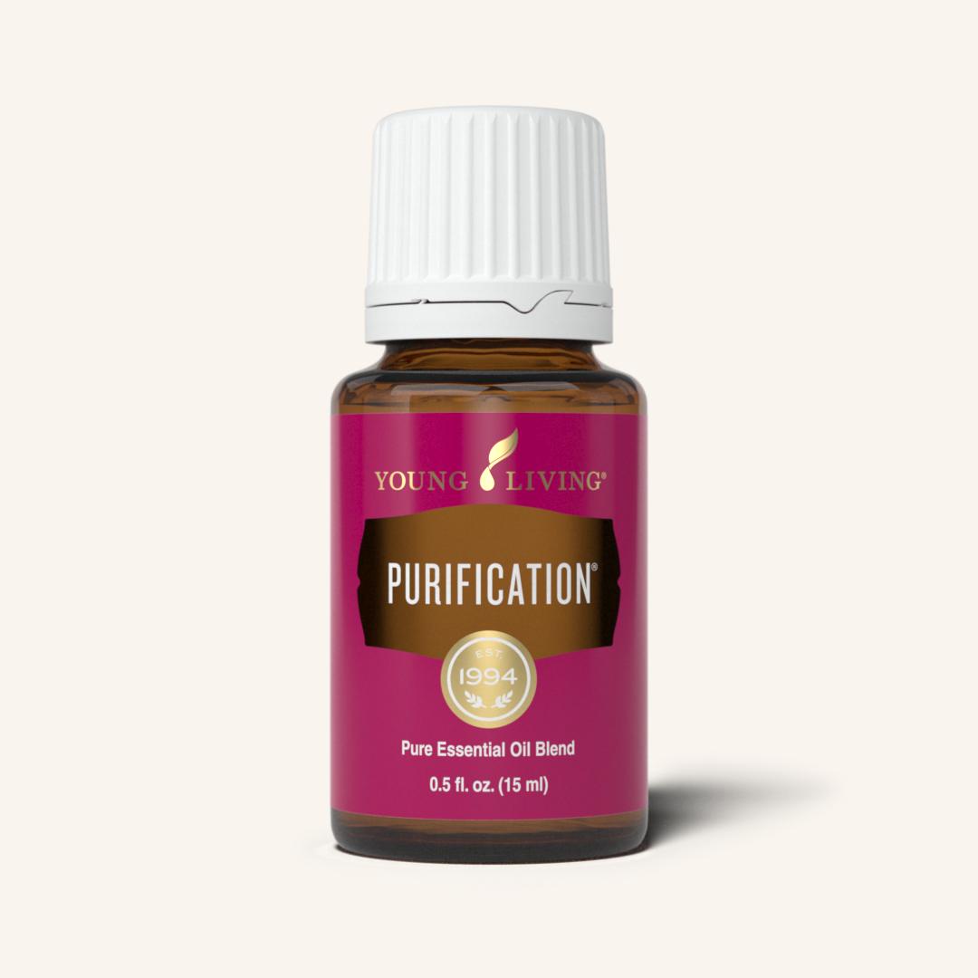 Purification is an essential oil blend that can be used on dogs and people. Its purifying and refreshing aroma, uplifts and invigorates the atmosphere and purifies the air when diffused.
