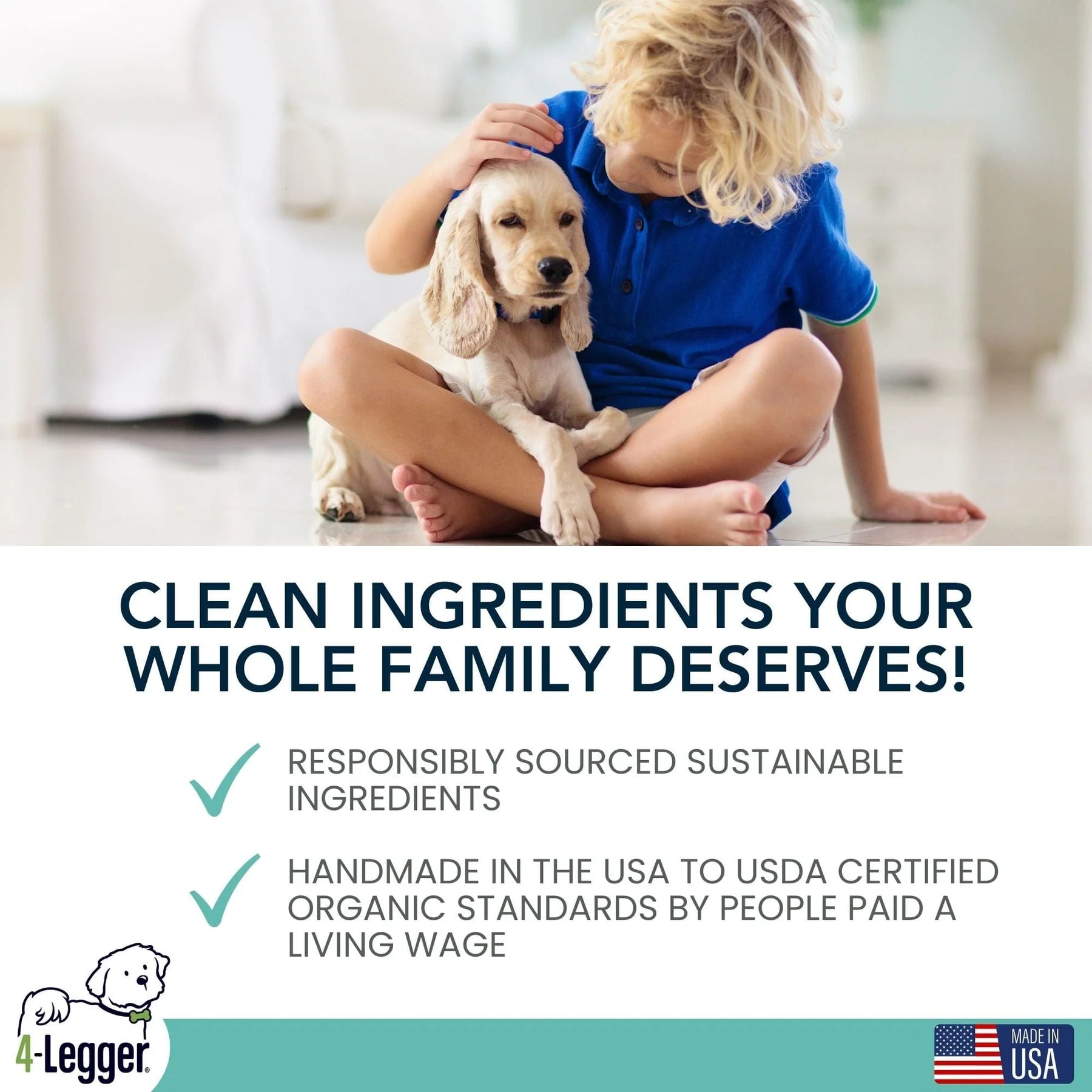 Provide relief of red, itchy, and inflamed skin with this hypoallergenic and USDA Organic dog shampoo from 4-Legger. Recommended by holistic veterinarians as a natural alternative to medicated anti-fungal shampoo.