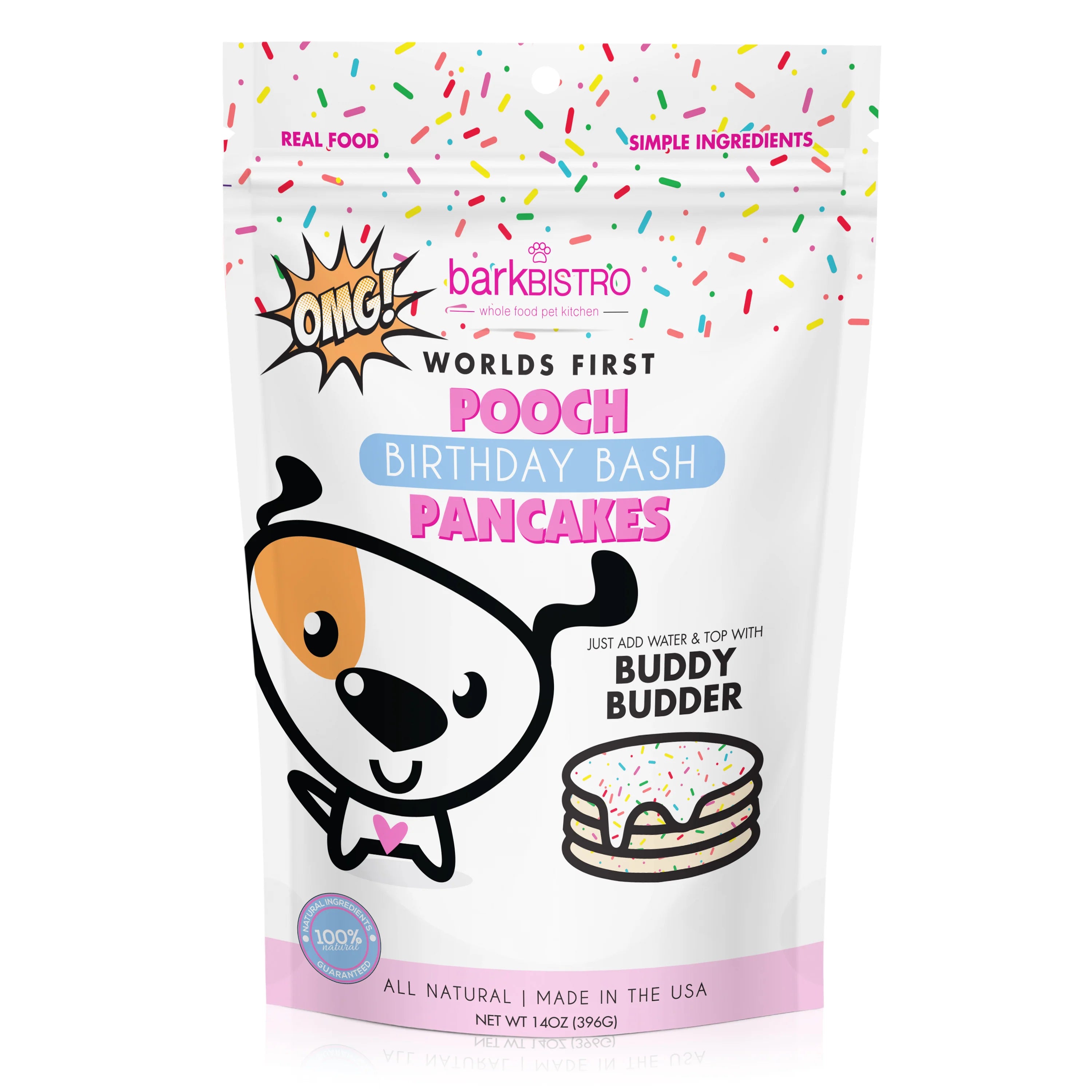 Pooch Pancakes are the perfect treat for birthdays, gotcha days, or any days! Dry pancake mix is 100% natural and made in the USA from high-quality, regionally sourced ingredients.