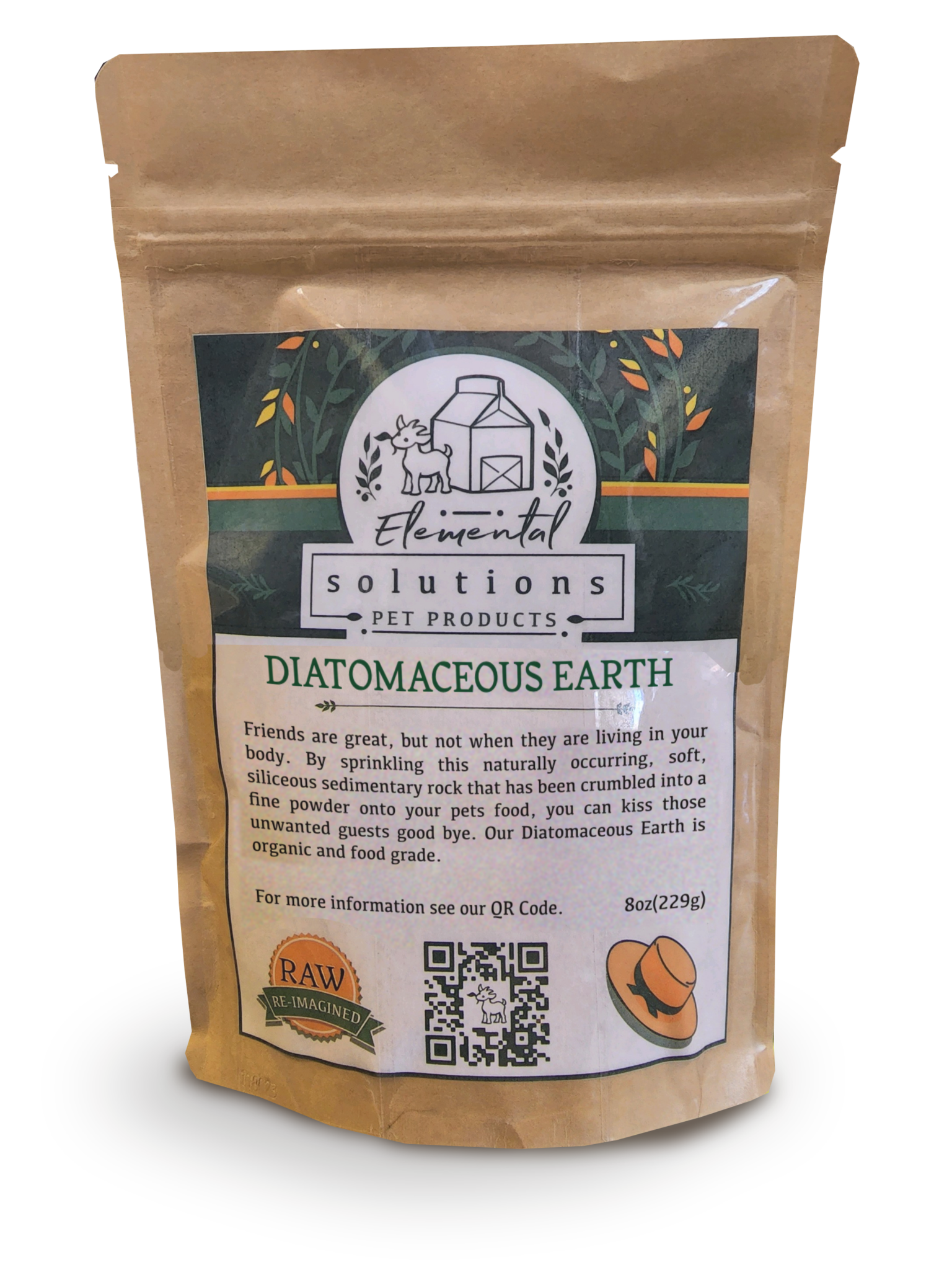 Diatomaceous Earth dog supplement in packaging.