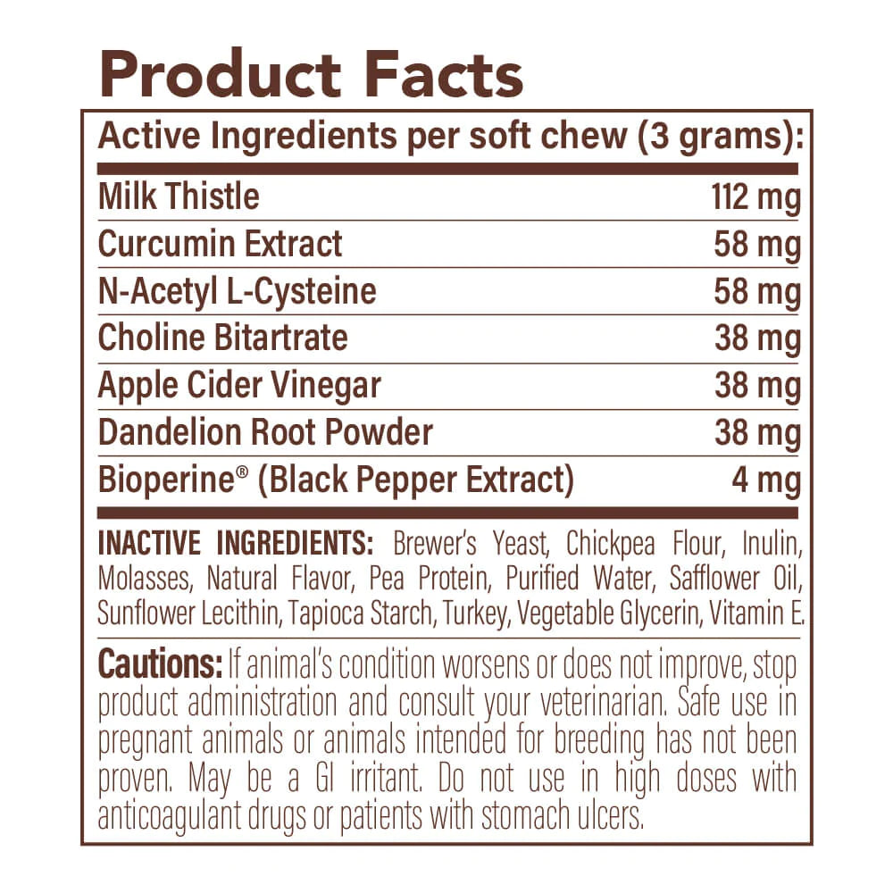 The liver and kidneys are vital organs that play a crucial role in filtering toxins and maintaining your dog's overall vitality and longevity. These daily supplement chews are designed to promote the function of these organs.