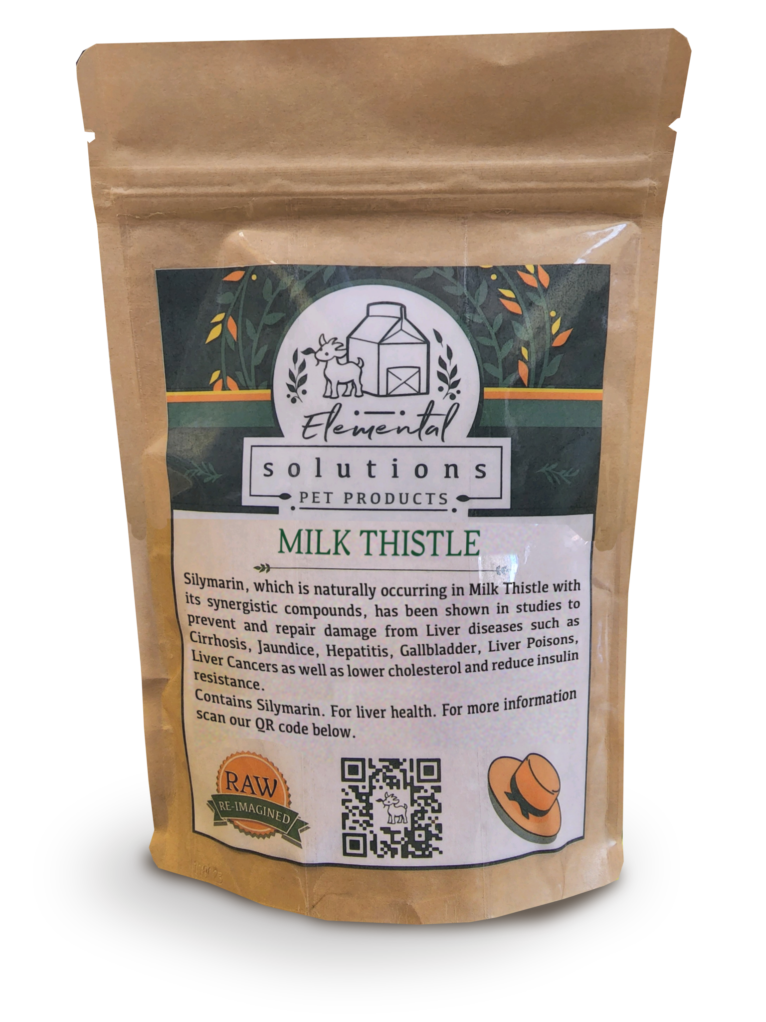 Milk Thistle dog supplement in packaging.