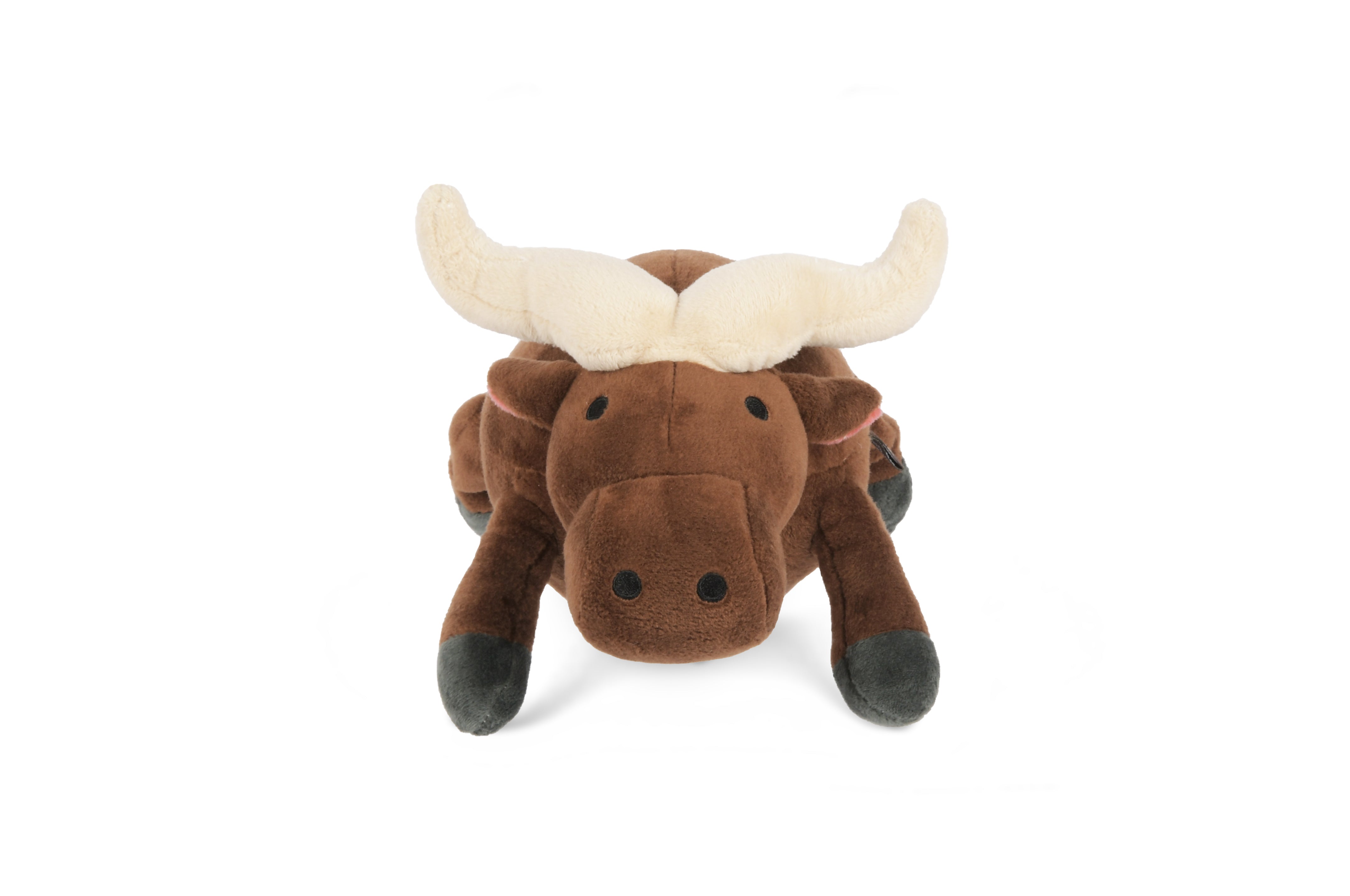 P.L.A.Y. plush dog toys are certified non-toxic, made with durable double-layered fabrics that feature reinforced stitching for extra durability, and are filled with PlanetFill® filler made from 100% post-consumer certified-safe recycled plastic bottles.