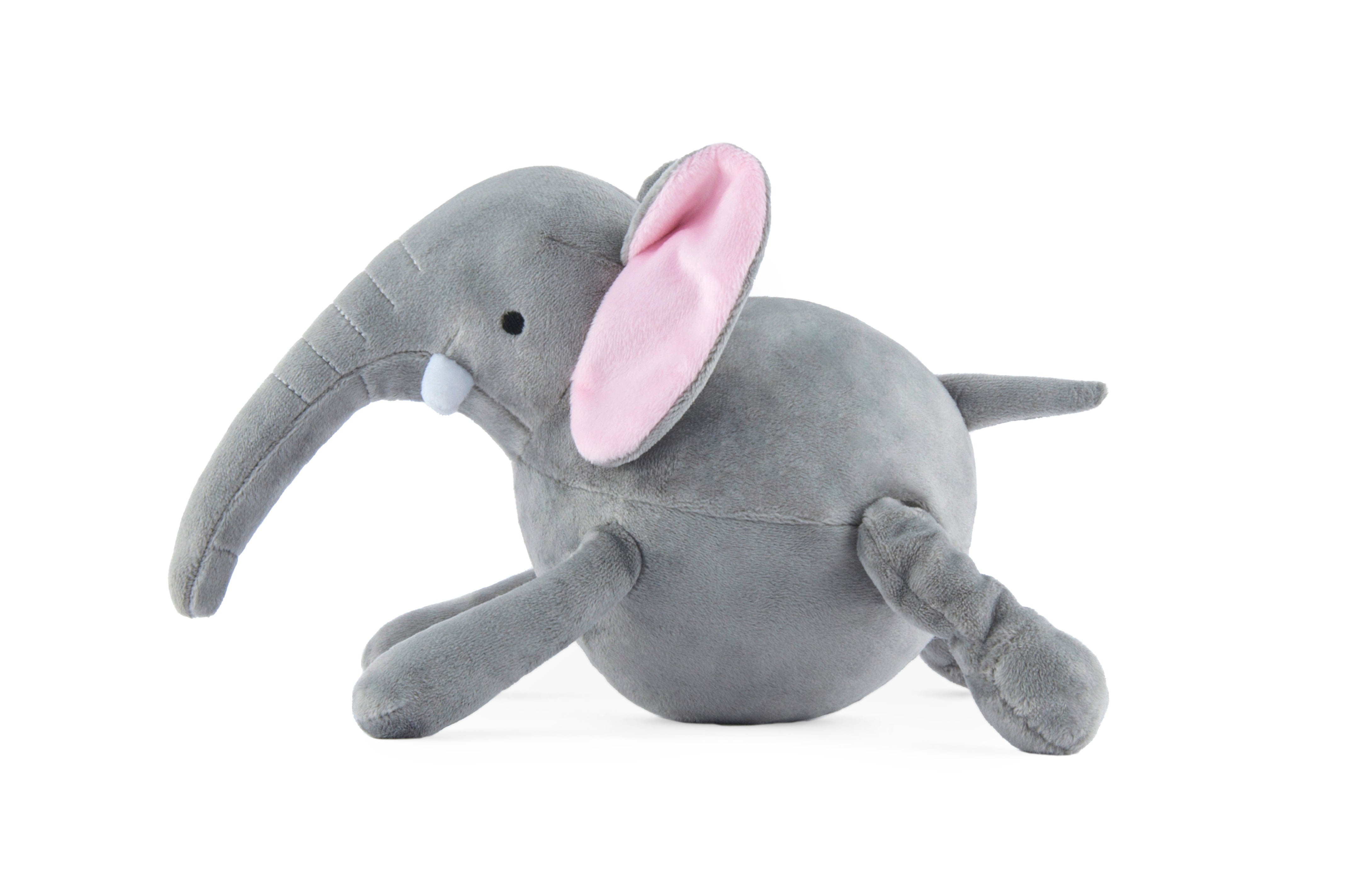 P.L.A.Y. plush dog toys are certified non-toxic, made with durable double-layered fabrics that feature reinforced stitching for extra durability, and are filled with PlanetFill® filler made from 100% post-consumer certified-safe recycled plastic bottles.