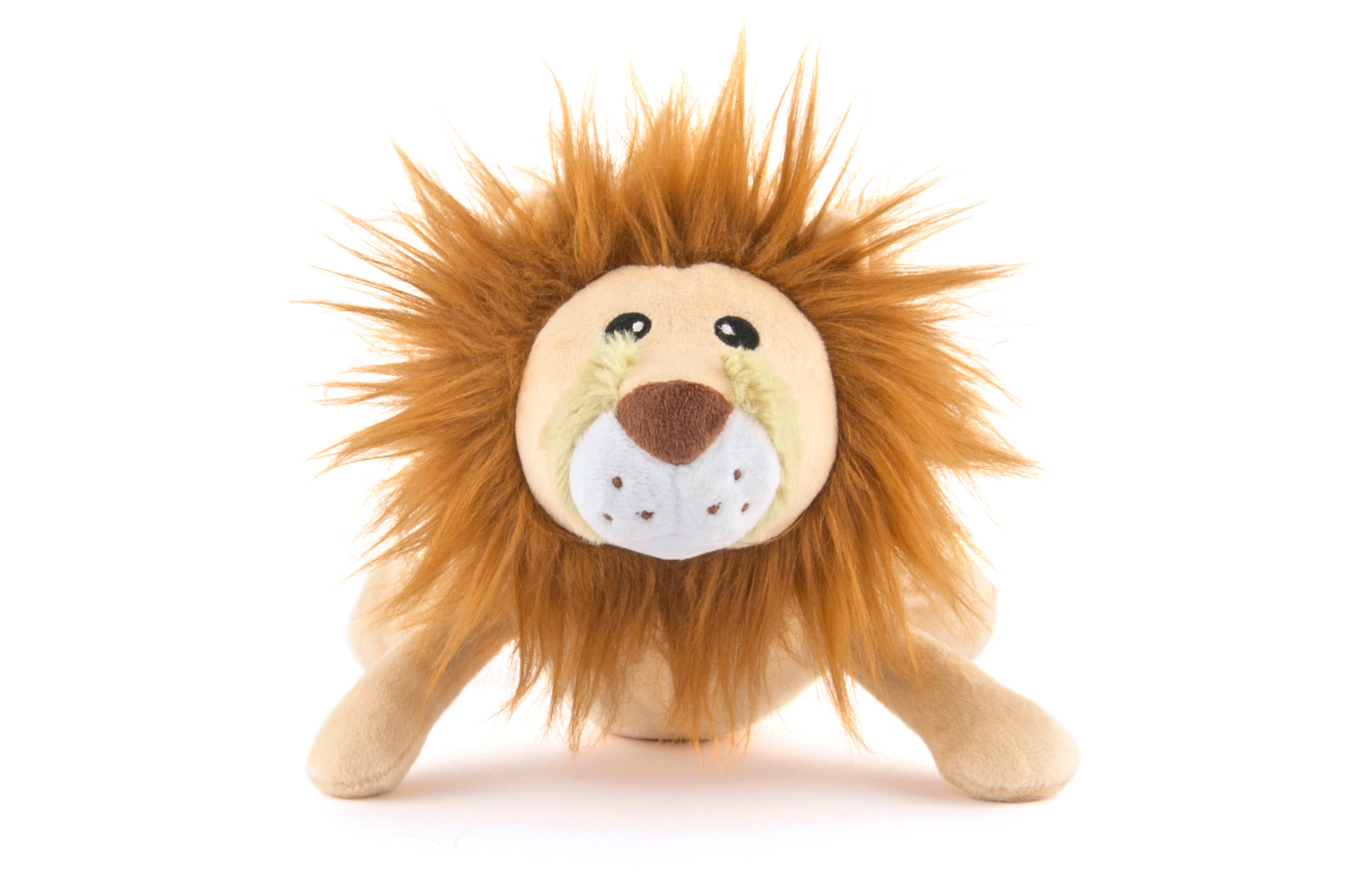 P.L.A.Y. plush dog toys are certified non-toxic, made with durable double-layered fabrics that feature reinforced stitching for extra durability, and are filled with PlanetFill® filler made from 100% post-consumer certified-safe recycled plastic bottles.