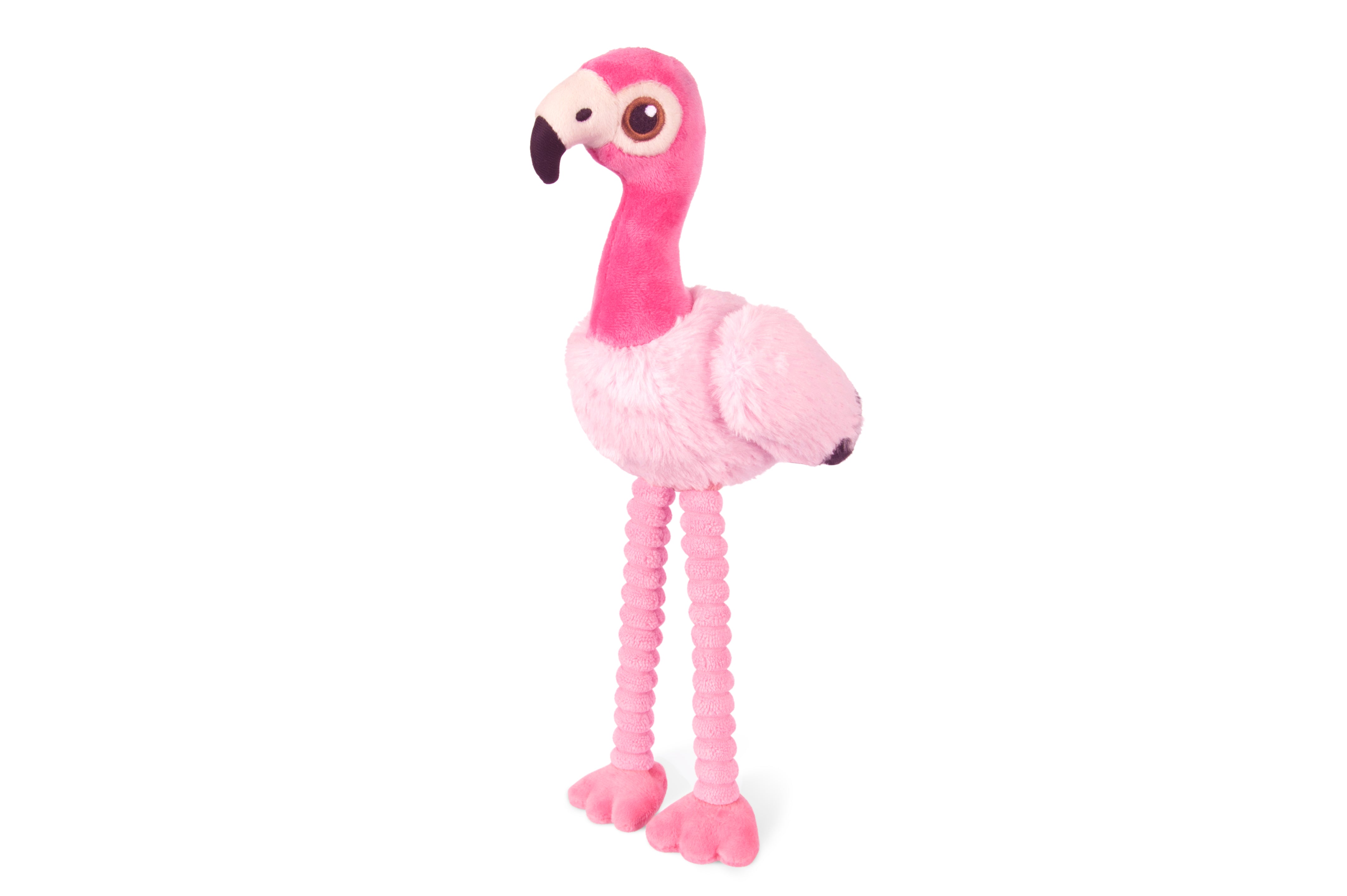 P.L.A.Y. plush dog toys are certified non-toxic, made with durable double-layered fabrics that feature reinforced stitching for extra durability, and are filled with PlanetFill® filler made from 100% post-consumer certified-safe recycled plastic bottles.