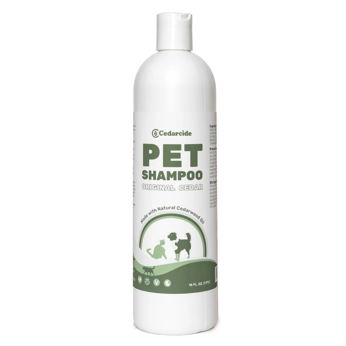 Cedarcide Pet Shampoo is free of artificial fragrances and handmade with essential oils for a gentle, worry-free clean. Also helps remove mats and tangles.