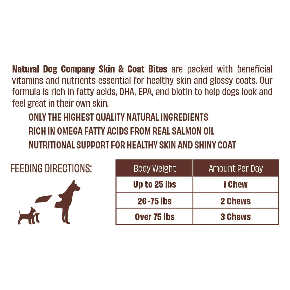 Optimize your dog's health from the inside out with this nutrient dense daily supplement. Treat or prevent common canine skin allergies, irritations, and problems with this blend of essential nutrients working to promote healthy skin.