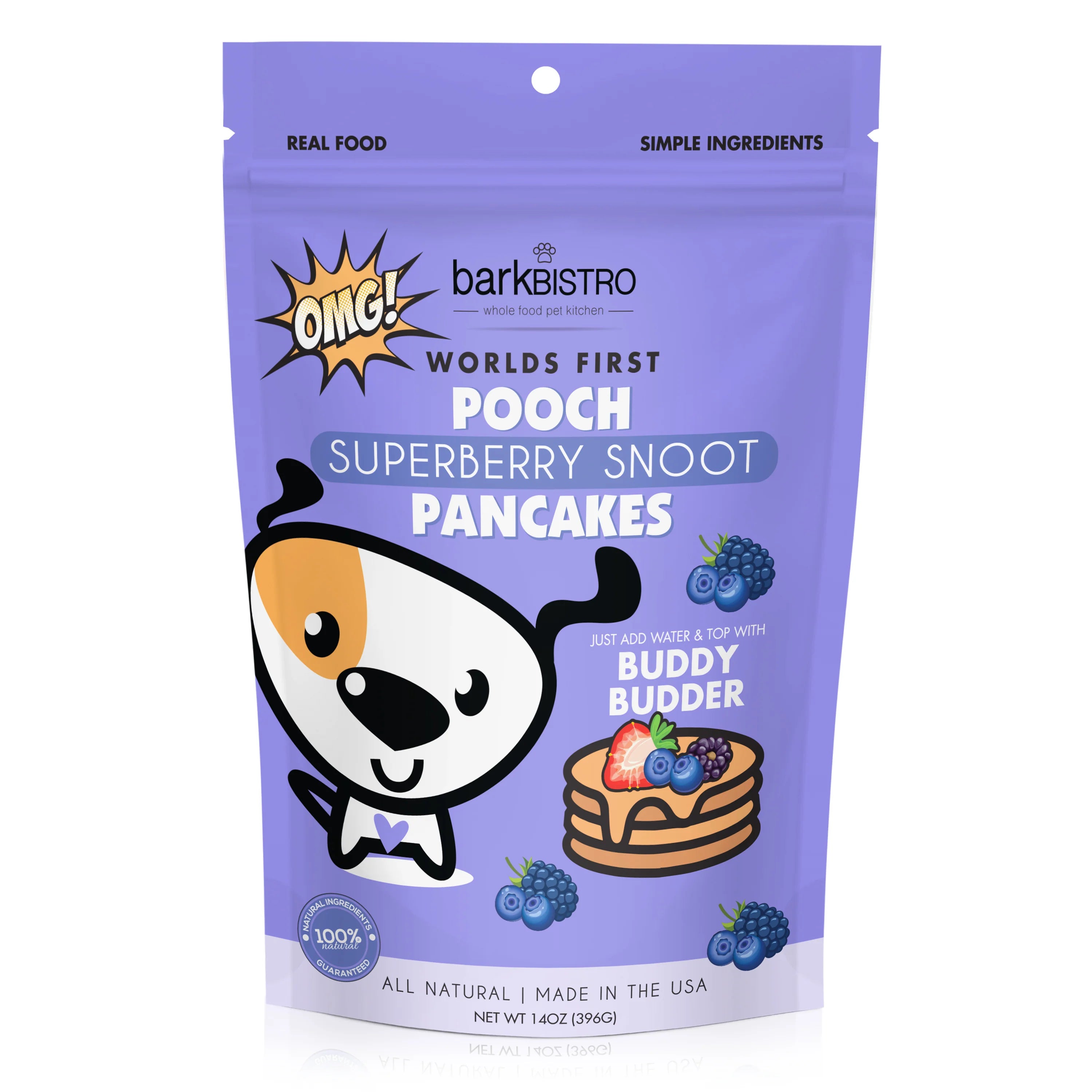 Pooch Pancakes are the perfect treat for birthdays, gotcha days, or any days! Dry pancake mix is 100% natural and made in the USA from high-quality, regionally sourced ingredients.