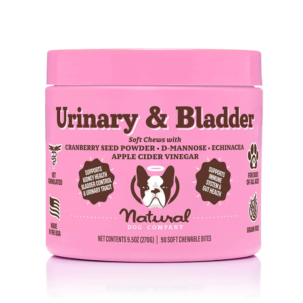 Vet-formulated blend of powerful ingredients that target the bladder and urinary tract and has significant benefits for the immune system and kidney health. Urinary & Bladder supplement is loaded with natural ingredients that work together to promote normal bladder and urinary tract function.