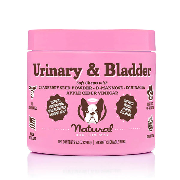 Vet-formulated blend of powerful ingredients that target the bladder and urinary tract and has significant benefits for the immune system and kidney health. Urinary & Bladder supplement is loaded with natural ingredients that work together to promote normal bladder and urinary tract function.