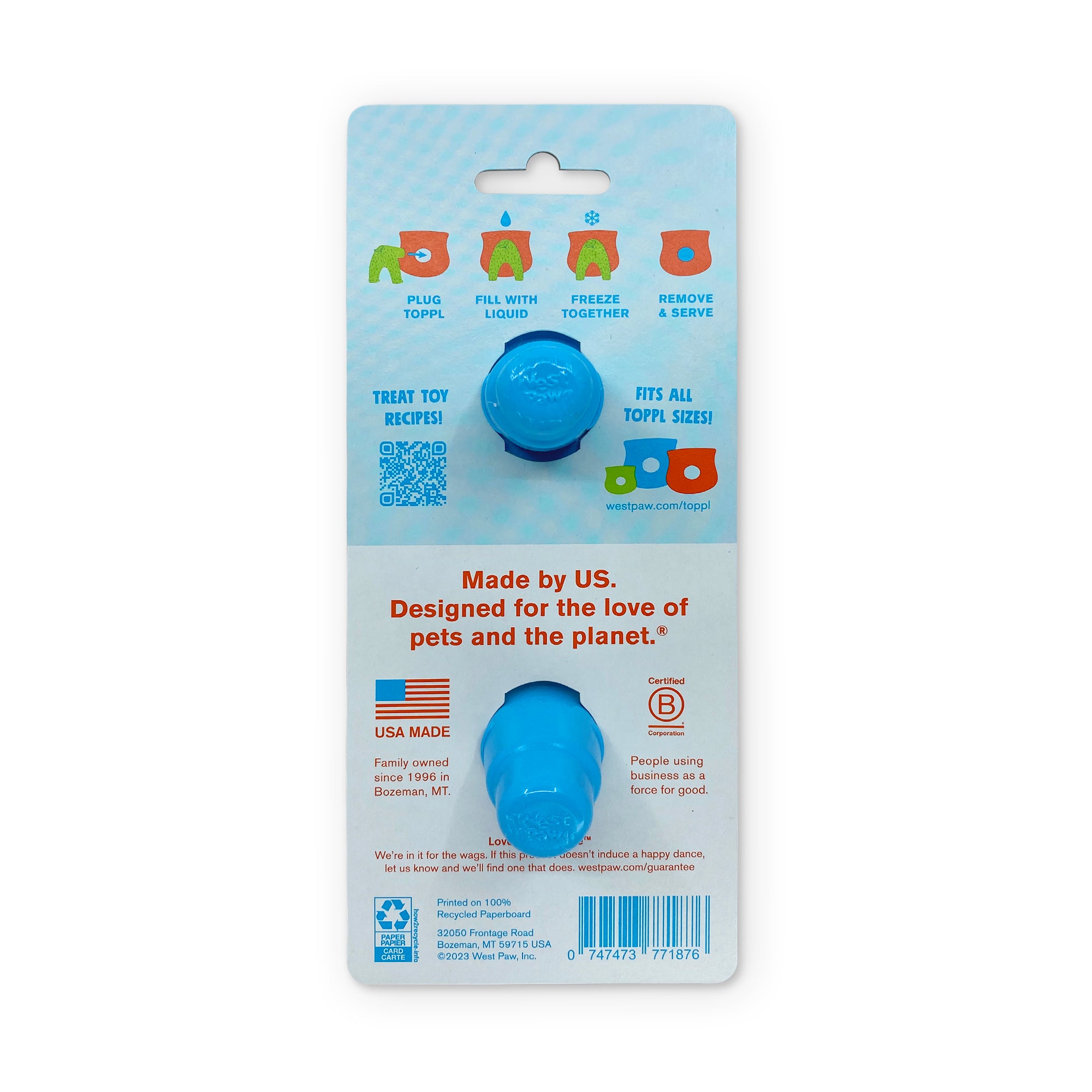 Toppl Stopper is an accessory for Toppl (NOT A TOY) that is designed to keep it plugged, stable, and upright for filling and freezing your dog's favorite snacks. Fits all Toppl sizes to make meal and treat creations easier and cleaner. Remove before use.