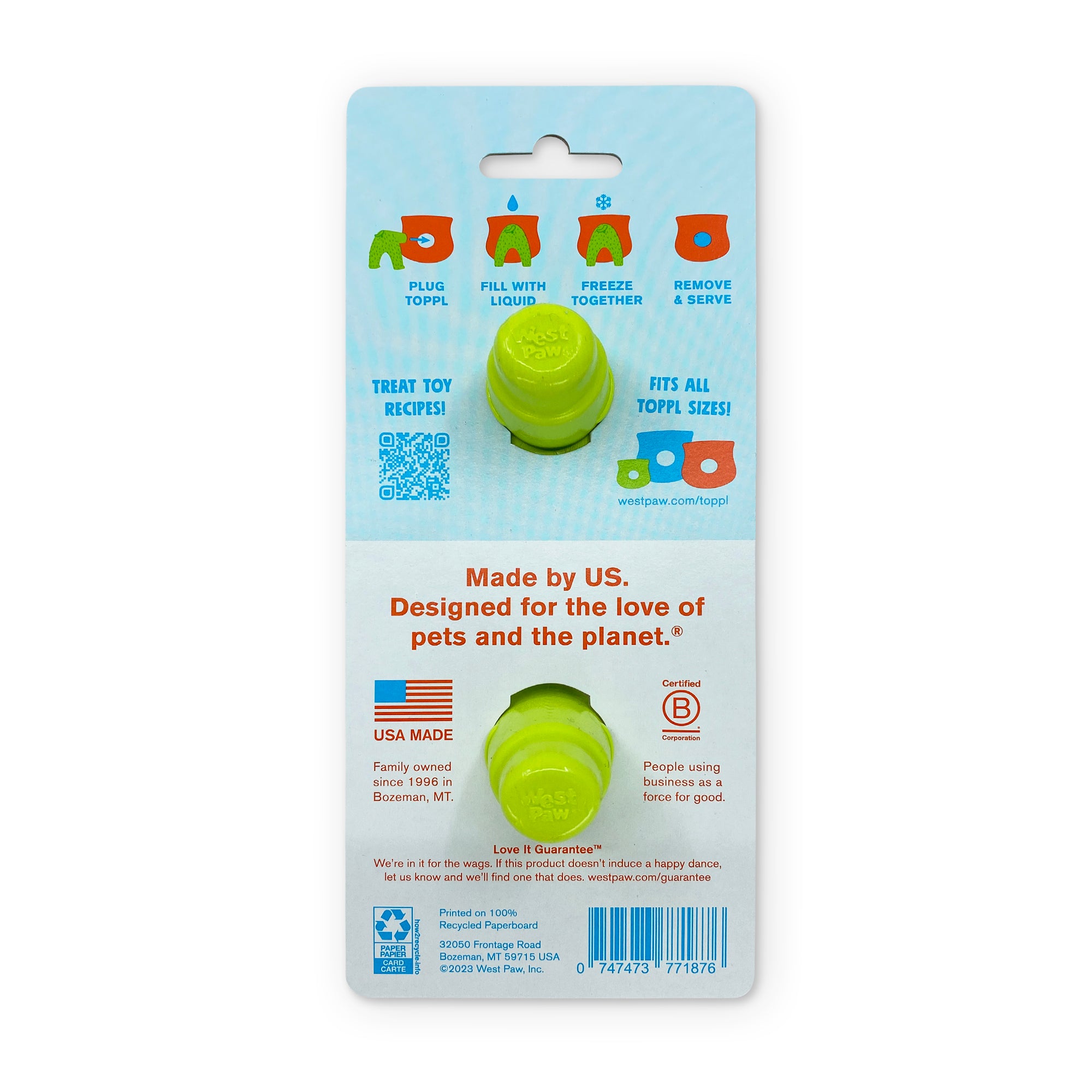 Toppl Stopper is an accessory for Toppl (NOT A TOY) that is designed to keep it plugged, stable, and upright for filling and freezing your dog's favorite snacks. Fits all Toppl sizes to make meal and treat creations easier and cleaner. Remove before use.