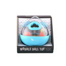 The Wobble Ball is a uniquely shaped interactive puzzle toy that combines play time with mental stimulation to create the ultimate enrichment experience. Simply fill the toy with your dog's favorite treats and watch as they paw, nose, nudge, and roll their way to a tasty reward! Can also be used as a slow-feeder.