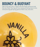 Infused with the calming scents of lavender, rosemary, vanilla, and designed with chewers in mind! These durable balls work well to quench your dog's chewing urges. Made from the award-winning Orbee-Tuff material, which is 100% recyclable and non-toxic. Ball is durable, bouncy, buoyant, and perfect for tossing, fetching, bouncing, and doubles as a treat dispenser.