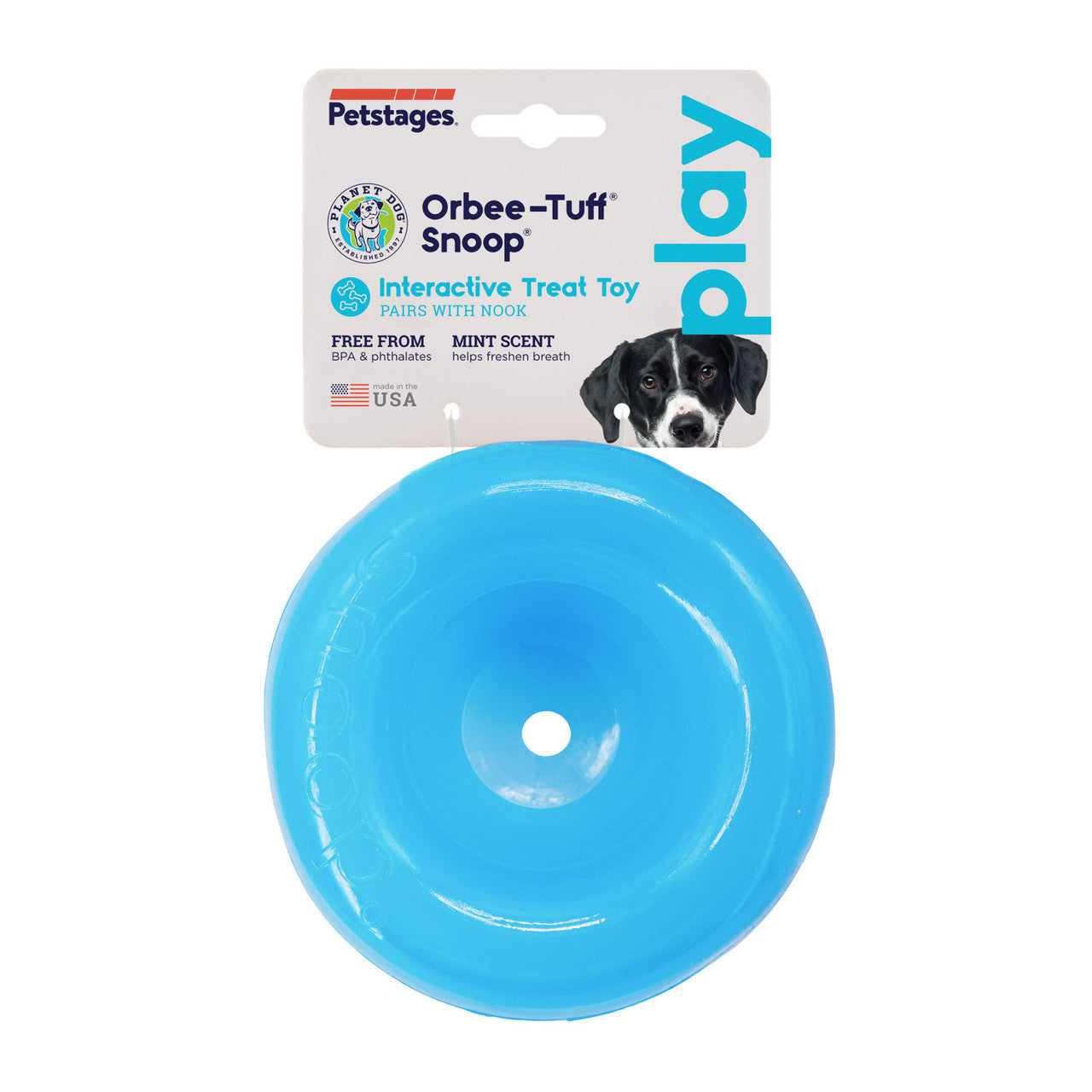 Snoop is a translucent and pliable ball with a deep crevice that conceals treats. Dogs will need to pounce, nudge, nose, and nibble the ball to release the treats hidden inside. This interactive puzzle toy keeps dogs engaged, drives brain stimulation, and promotes self-play.