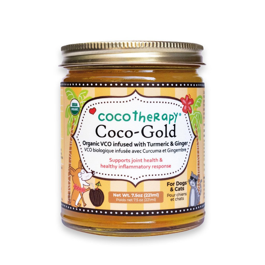 Coco-Gold™ is a unique golden paste formulated for animals that is USDA organic and human-grade. Recommended for dogs and cats with allergies, arthritis, cancer, cognitive disorders, GI issues, hip and joint mobility problems and pain, inflammation, and senior pets.