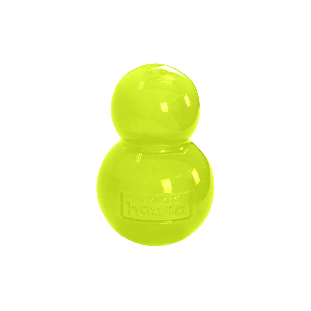 Double-Tuff is a durable interactive treat stuffer that caters to natural chewing instincts while offering mental stimulation for dogs as they work to release the goodies stuffed inside. Toy is durable, bouncy, buoyant, and perfect for tossing, fetching, and bouncing. Its asymmetrical doubled design makes for unpredictable bounces that dogs love to chase.