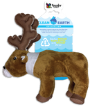 Remove plastic from the environment one toy at a time with the Clean Earth plush toys from Spunky Pup. Toys are made from 100% recycled plastic water bottles; including the fabric, stuffing, binding, and thread. Each toy redirects waste from up to 9 plastic water bottles from ending up in oceans, waterways, and landfills.  Toy is durable, floats, and includes a built-in squeaker for added fun!