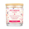 Pet House candles are hand-poured, and made from 100% natural, dye-free soy wax. Comes in a 9 oz. glass jar. Fragrance profile is a sweet scent mixing sugar, vanilla, and amber with a swirl of jasmine and lemon to create the aroma of cotton candy.