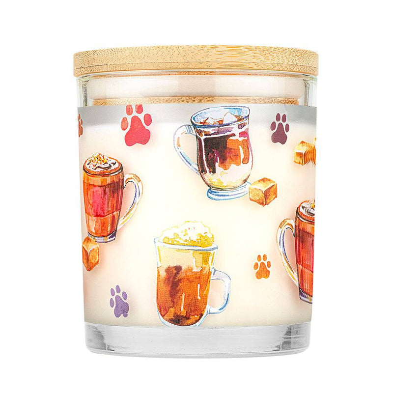 Pet House candles are hand-poured, and made from 100% natural, dye-free soy wax. Comes in an 8.5 oz. glass jar. Fragrance profile is a delicious blend of fluffy whipped cream and decadent caramel with hints of brown sugar and vanilla bean.