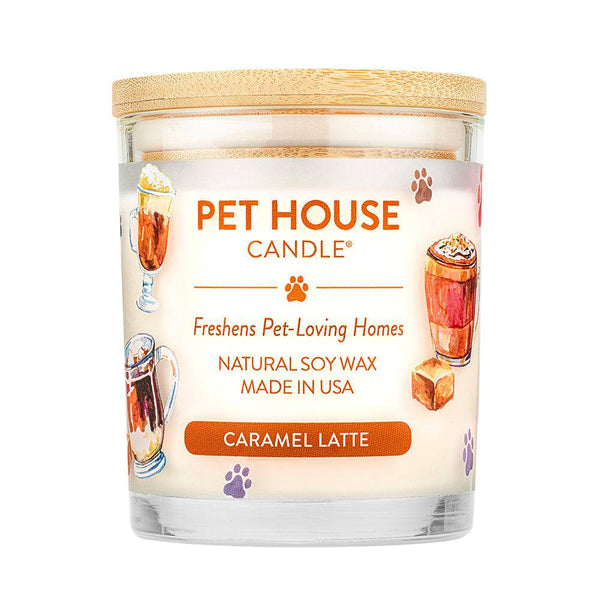 Pet House candles are hand-poured, and made from 100% natural, dye-free soy wax. Comes in an 8.5 oz. glass jar. Fragrance profile is a delicious blend of fluffy whipped cream and decadent caramel with hints of brown sugar and vanilla bean.