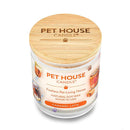 Pet House candles are hand-poured, and made from 100% natural, dye-free soy wax. Comes in an 8.5 oz. glass jar. Fragrance profile is a delicious blend of fluffy whipped cream and decadent caramel with hints of brown sugar and vanilla bean.