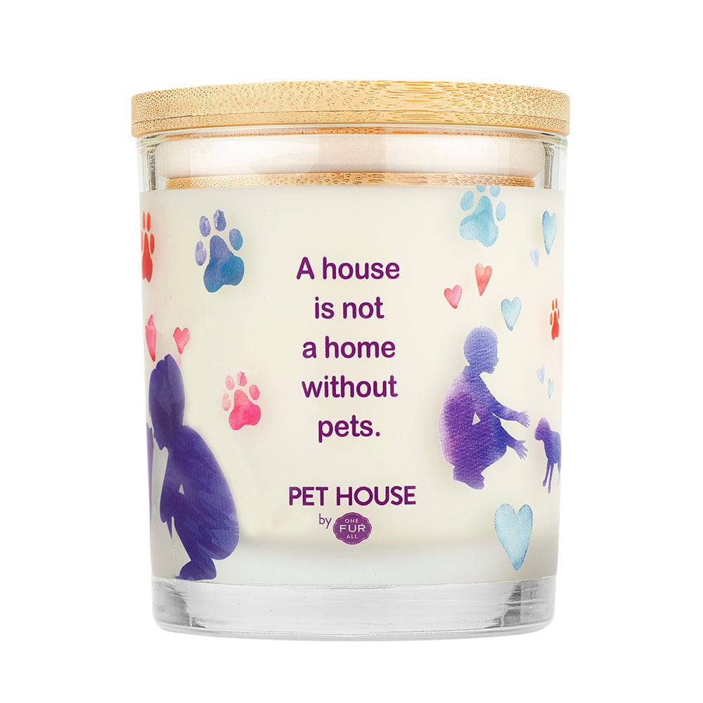 Pet House candles are hand-poured, and made from 100% natural, dye-free soy wax. Comes in a 9 oz. glass jar. Fragrance profile is an inviting scent blending almonds, french vanilla, tonka bean, clover honey, and cherry blossom.