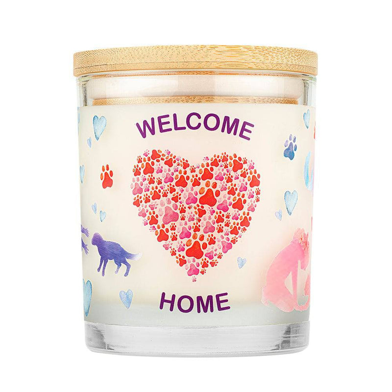 Pet House candles are hand-poured, and made from 100% natural, dye-free soy wax. Comes in a 9 oz. glass jar. Fragrance profile is an inviting scent blending almonds, french vanilla, tonka bean, clover honey, and cherry blossom.