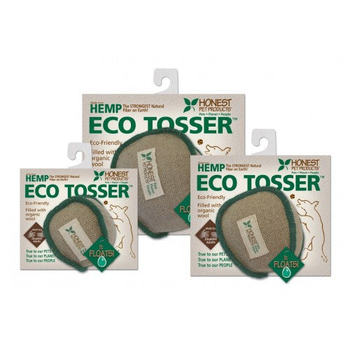 The Eco Tosser is made from natural hemp and stuffed with organic wool.