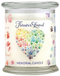 Pet House candles are hand-poured, and made from 100% natural, dye-free soy wax. Comes in an 8.5 oz. glass jar.  Fragrance profile is a light and comforting blend of floral and citrus notes balanced with a hint of honey and vanilla.