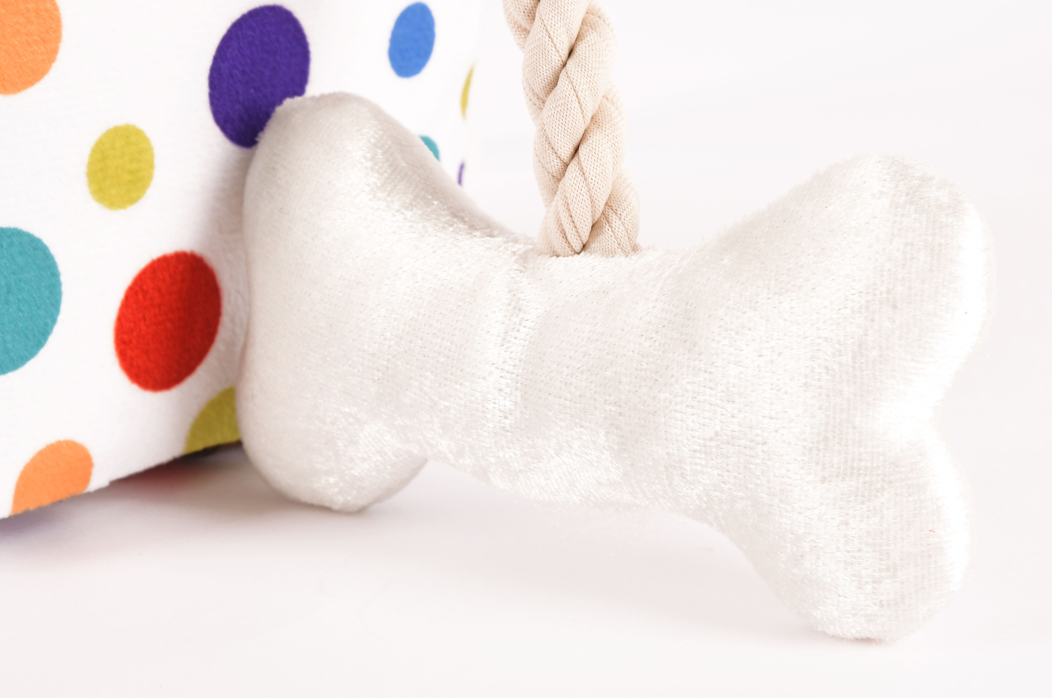 P.L.A.Y. plush dog toys are certified non-toxic, made with durable double-layered fabrics that feature reinforced stitching for extra durability, and are filled with PlanetFill® filler made from 100% post-consumer certified-safe recycled plastic bottles.