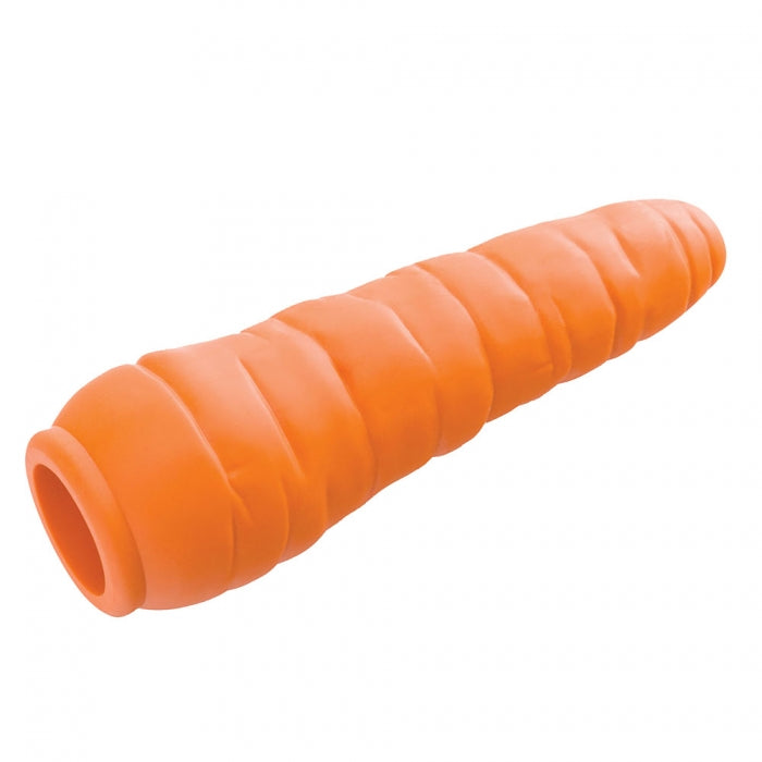 The Orbee-Tuff Foodies treat toys are shaped like farm fresh fruits and vegetables, and are suitable for dogs of all sizes and breeds. The toys are realistically shaped allowing for an unpredictable bounce that dogs love to chase. Foodies are durable, bouncy, buoyant, and perfect for tossing, fetching, and bouncing.