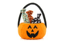 These goodies are no trick! Treat your dog to the spooky sweets and ghoulish squeakers that overflow the festive Howl-o-ween Treat Basket from P.L.A.Y. Toy makes crinkle and squeak noises for hours of interactive fun!
