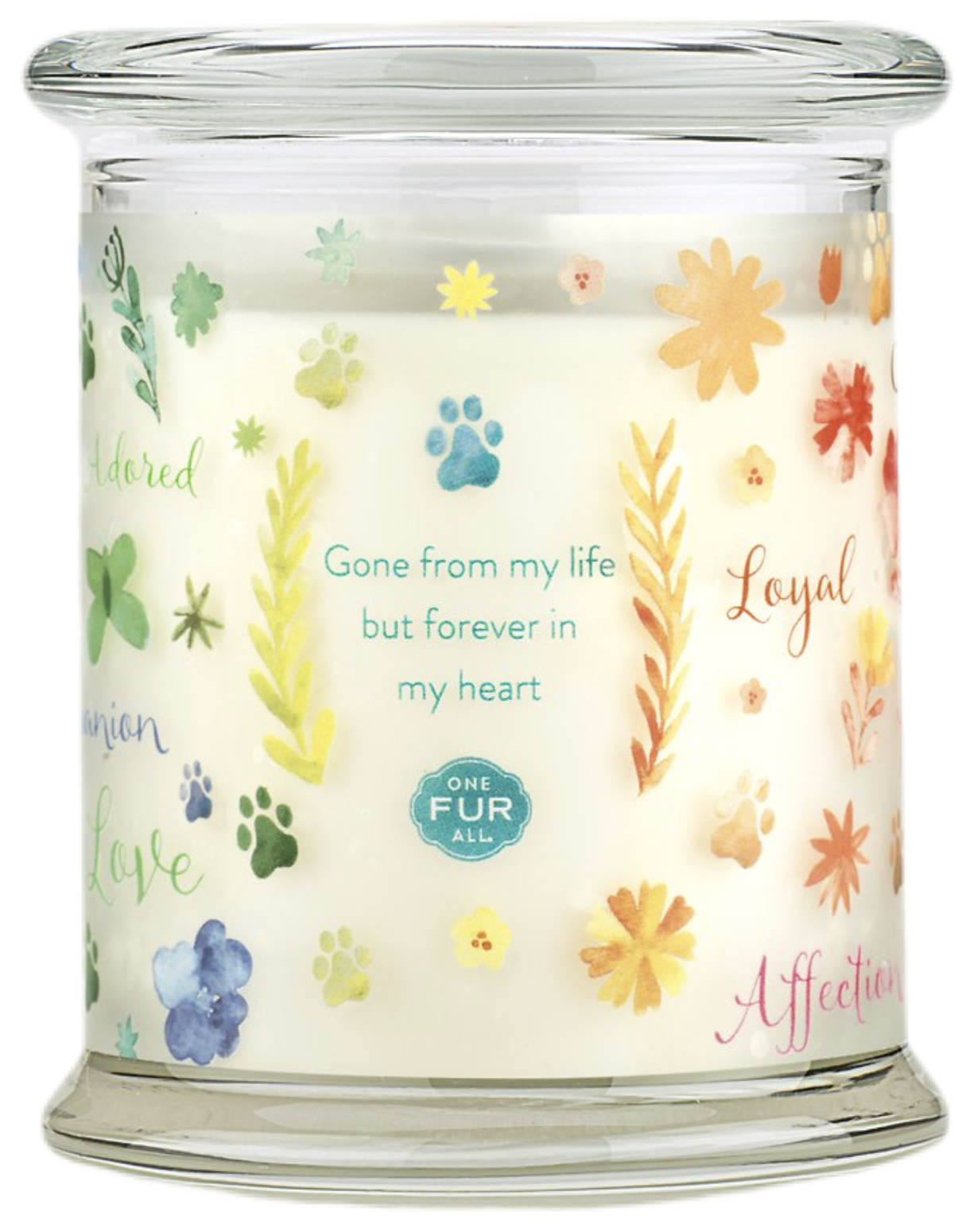 Pet House candles are hand-poured, and made from 100% natural, dye-free soy wax. Comes in an 8.5 oz. glass jar.  Fragrance profile is a light and comforting blend of floral and citrus notes balanced with a hint of honey and vanilla.