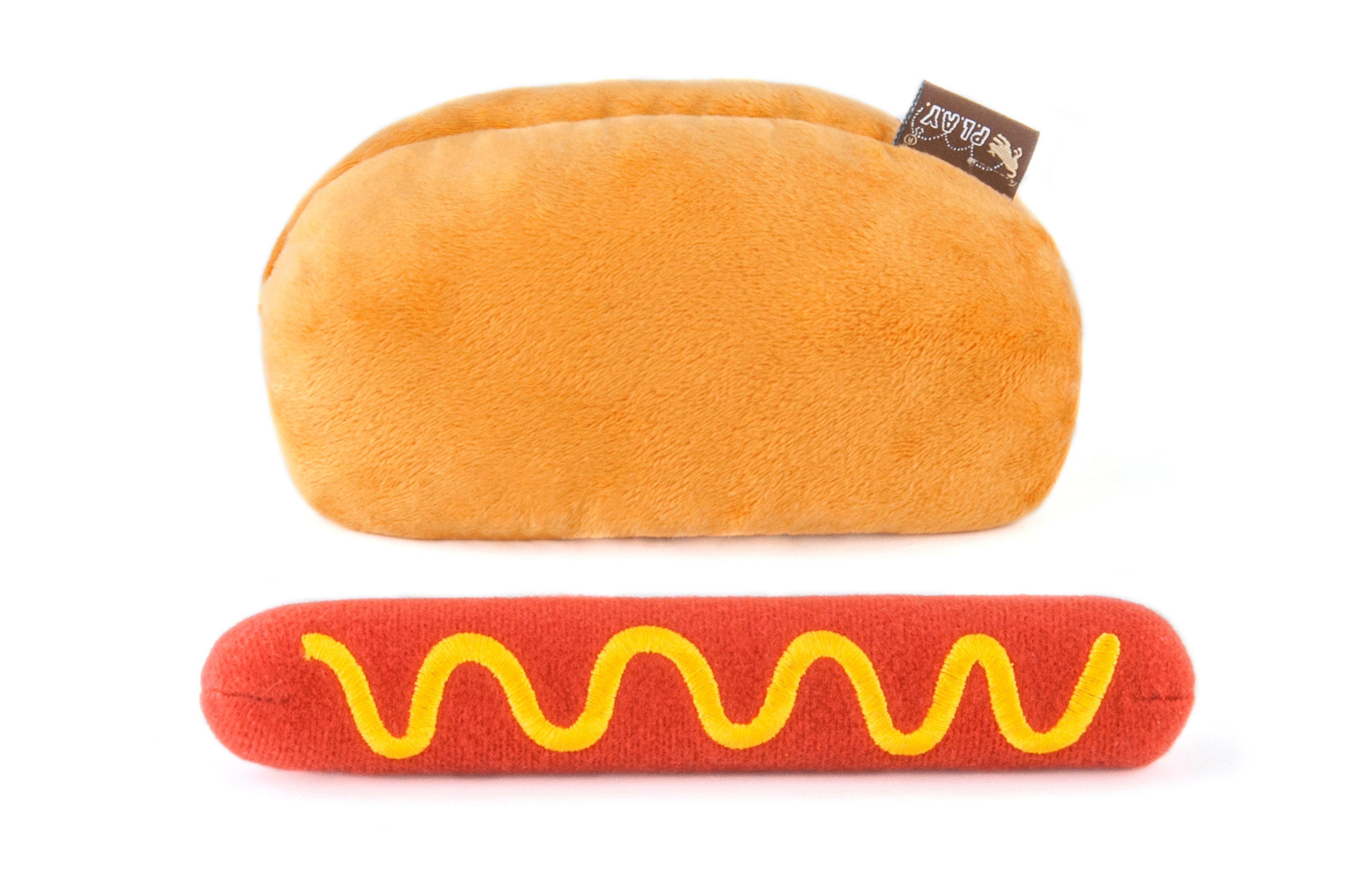 P.L.A.Y. plush dog toys are certified non-toxic, made with durable double-layered fabrics that feature reinforced stitching for extra durability, and are filled with PlanetFill® filler made from 100% post-consumer certified-safe recycled plastic bottles.