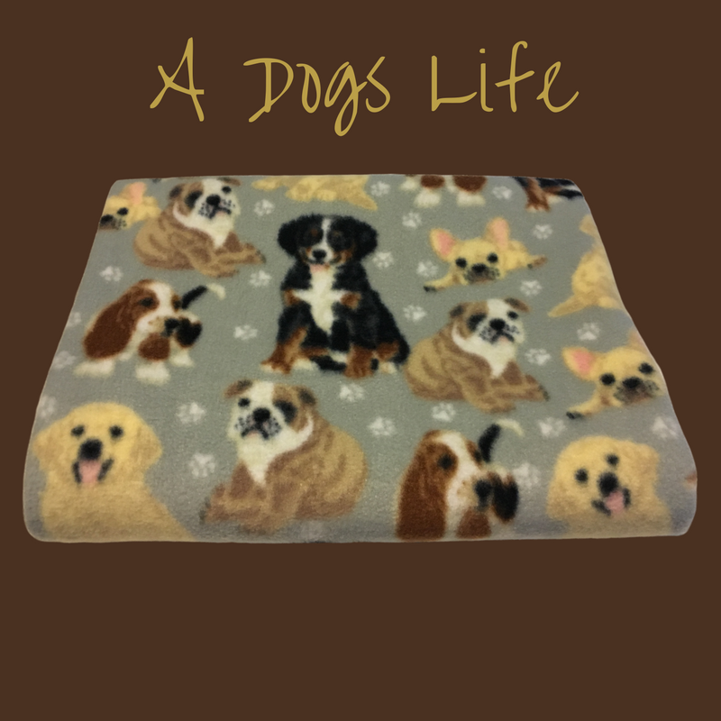 40" x 50" handmade fleece blanket for you or your pets. Blanket edges are finished.