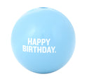 Happy Birthday ball is made from the award-winning Orbee-Tuff material, which is 100% recyclable and non-toxic. Ball is durable, bouncy, buoyant, and perfect for tossing, fetching, and bouncing. Toy is infused with natural mint oil.