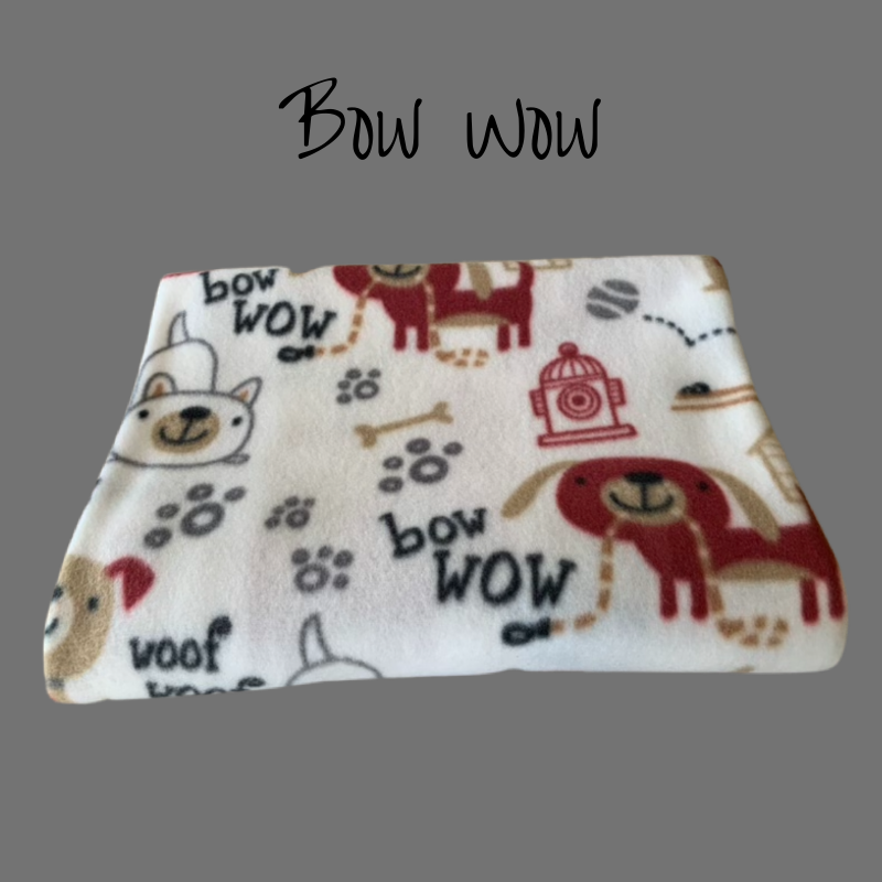 40" x 50" handmade fleece blanket for you or your pets. Blanket edges are finished.