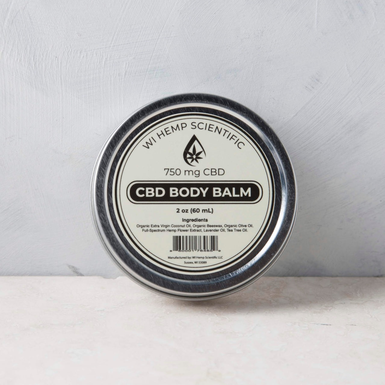 The 750 mg. Hemp Body Balm from Wisconsin Hemp Scientific is concentrated to provide fast acting relief for back, neck, knee or joint pain. The coconut oil base provides moisturizing benefits.