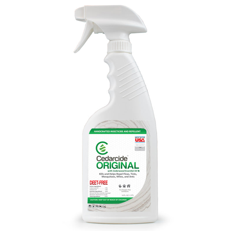 Cedarcide Original is a natural pest repellent that is safe for use indoors and on people and pets.